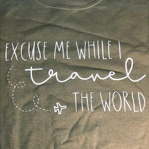 Travel sweatshirt Gildan Army Green Heavy Blend Sz XL